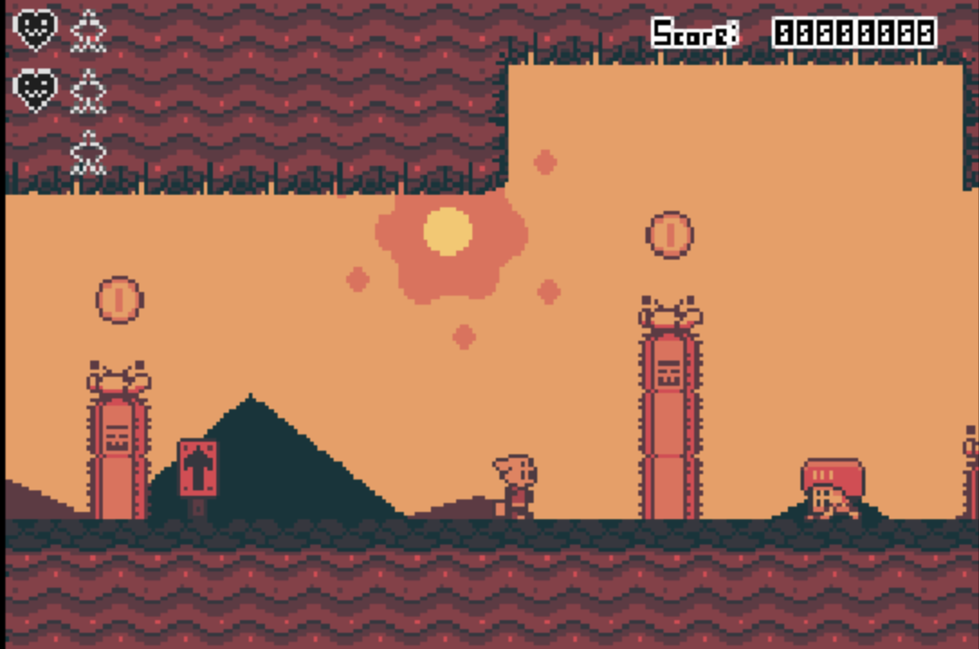 A screenshot of my 2D platformer game.